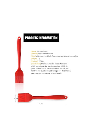 Padalink Yemek Dereceli Silikon Yağlı Fırça - Isıya Dayanıklı, Multifonksiyonel Mutfak Aleti Grill, Pastry, Pişirme Çok Renkli