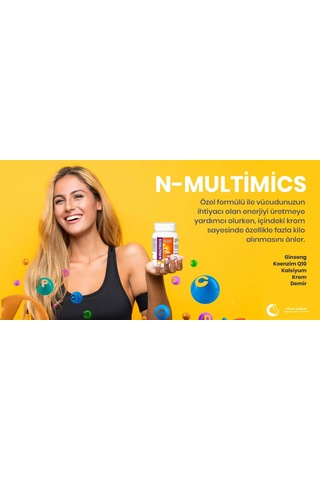 N-Multimics Multivitamin ve Multimineral İçeren Takviye Edici Gıda 30 Kapsül