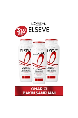 L'Oreal Paris Elseve Komple Onarıcı 5 Yapılandırıcı Bakım Şampuanı 3 x 300 ML