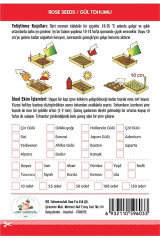 100 Adet Karışık Renk Dahlia Yıldız Çiçeği Tohumu + 10 Adet Hediye Karışık Renk Gül Tohumu