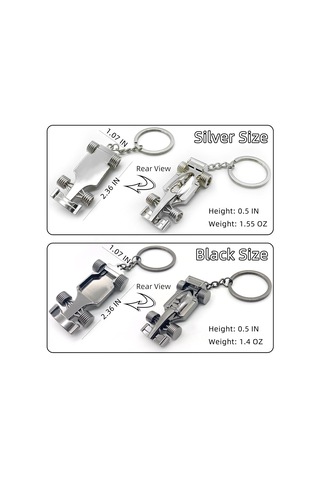Padalink Zink Alaşımlı Polirolu-renklendirilmis Yarış Arabası Anahtar Zinciri, Spor Kulübü Hatıra Eşyası, Çanta/araba/anahtar Uyumlu 2 Adet Silver