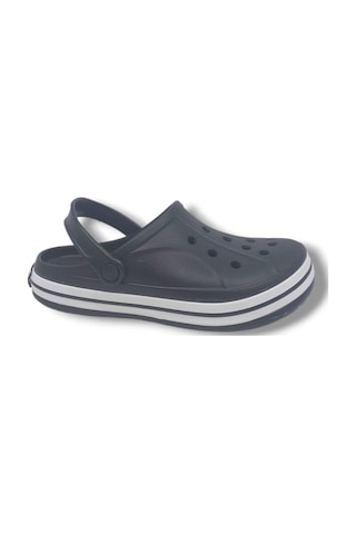 Zerhan Cflex 22233 Unisex Siyah Beyaz Siyah Sabo Terlik Sandalet Siyah