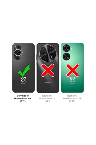 Huawei Nova 12s İle Uyumlu Kılıf Şeffaf Kamera Korumalı Esnek Silikon Telefon Kılıfı Kapak