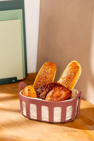 Emsan Rustik Ekmek Sepeti Pembe
