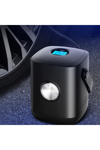 Symbee Akıllı Otomobil Hava Pompa, 12v 120w, 35l/dak, 0-140psı, Otomatik Durdurma, Araba-motosiklet-bisiklet Toplastırıcısı, Siyah Kablolu