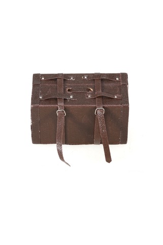 Dianziye 1/10 Ölçekli Simülasyon Tırmanma Arabası İçin Dekoratif Deri-ahşap Seyahat Valizi - Kahverengi