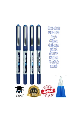 0.5 Mm Pilot Roller Kalem Ub-150 Mikro Eye Uni-ball Made İn Japan %100 Orjinal Çok Renkli