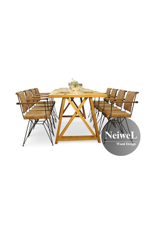 Neiwel İvea Doğal Ahşap Mutfak Ve Yemek Masası-80-100 Açık Ceviz