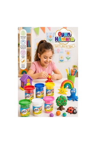 Oyun Hamuru 6 Renk 780gr 1 Paket Nova Color 6 Lı Oyun Hamuru Kurumaya Karşı Dirençli Okul Öncesi Kreş Yumuşak Dokulu Çok Renkli
