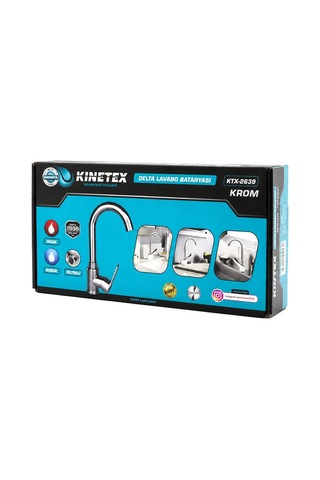 Kinetex Ktx-2639 Krom Delta Lavabo Bataryası - Aç Kapa