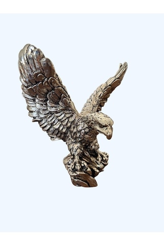 Kartal Heykel Biblo 20 Cm Gümüş Renk