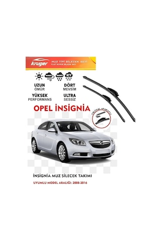 Opel Insignia Muz Muz Silecek Takımı 1.6 2.0 Motor Araca Özel Aparat 2008-2016