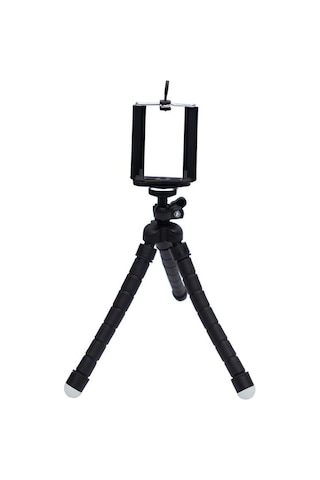 Kingma Esnek Ahtapod Tripod Telefon Tutucu Siyah