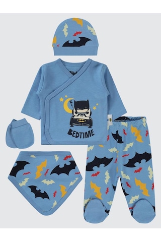 Civil Baby Renklı Batman Zıbın Takımları Açık İndigo