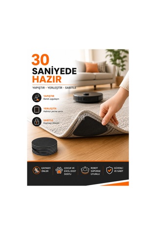 10'lu Halı Kaydırmaz Bandı Çift Taraflı Yapışkanlı Kaymaz Halı Sabitleyici Köşe Bandı Paspas Ve Kilim Sabitleme Pedi
