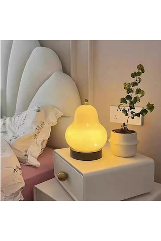 Monozone Masa Lambası Dokunmatik Şarjlı Armut Lamba 3 Modlu