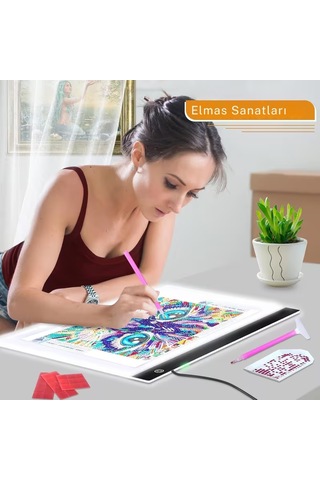 Monozone A2 Led Işıklı Çizim Kopyalama Tableti Eskiz Kaligrafi Anime Mimari Tasarım Işık Masası Grafik Tablet