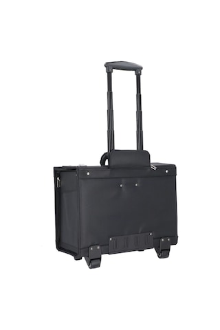 Alessio 40 Cm 2 Tekerlekli Pilotentrolley Laptop Bölmeli Siyah Iş Çantası
