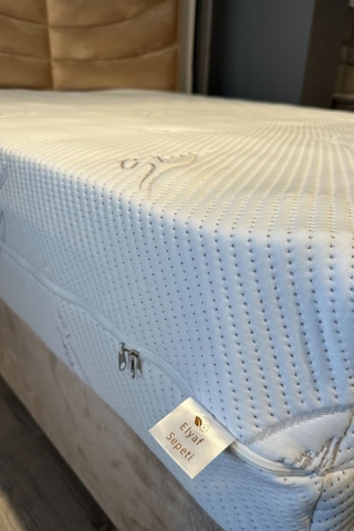 Fermuarlı Beyaz Yumuşak Full Yatak Kılıfı Yatak Pedi Kılıfı Yatak Şiltesi Kılıfı Not:yatak Yükseklik Belirtelim BEYAZ