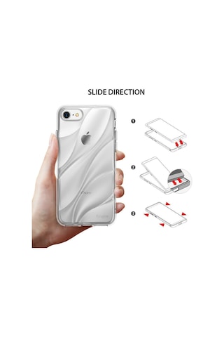 Ringke Flow Apple Uyumlu iPhone 7/8 İle Kılıf Crystal Clear 3d Dalga Efekti Hafif Esnek Şeffaf Transparan
