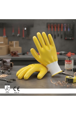 Standart Nitril Eldiven 2 Çift 4 Adet İş Güvenliği Eldiveni