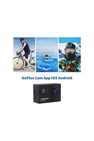 Ulzyvf 12mp Su Geçirmez Spor Kamera 30m 1080p Hd Geniş Açı Aksiyon Kamera Siyah Siyah