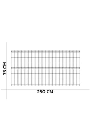 4 Adet Panel Çit Teli 75x250 Cm Antrasit