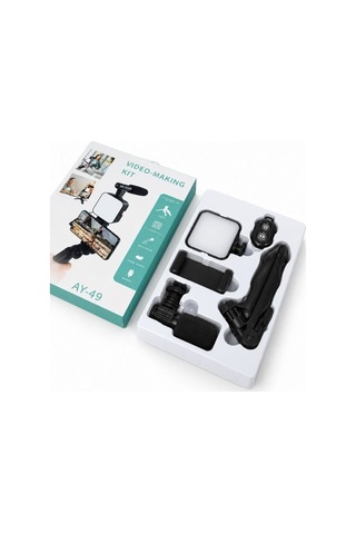 Ay-49 Video Making Kit Led Işık, Tripod Ve Mikrofon Seti