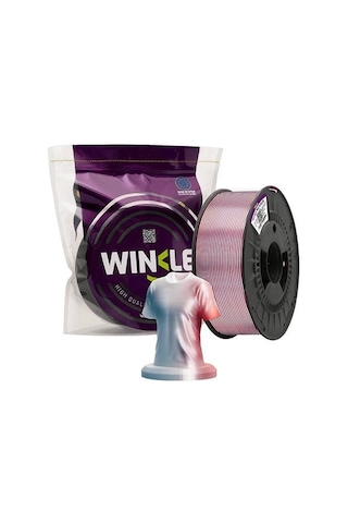 Winkle Pla Silk Multicolor Filament Blue-whıte-red 1.75mm 1 Kg