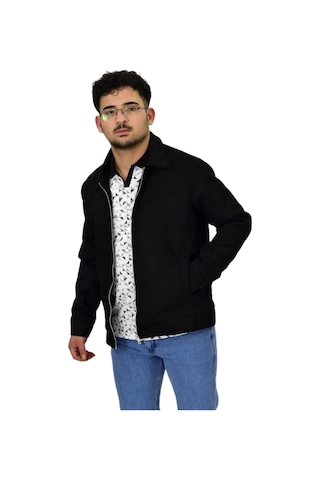 Erkek Mevsimlik Süet Spor Mont 8073 Bgl-st04510 Siyah