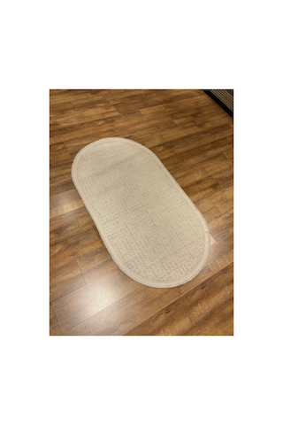 Tuval 1009 Krem Oval Halı