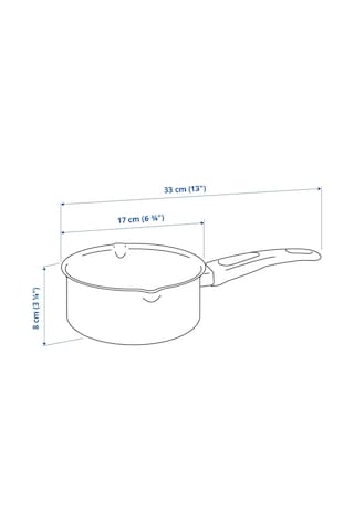 Ikea Hemlagad Tencere 1 L 17 Cm Siyah 1 Parça