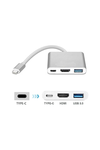 6249 Usb 3.1 Type C To Hdmı Usb 3.0 Çevirici Dönüştürücü Adaptör Kablosu Genel