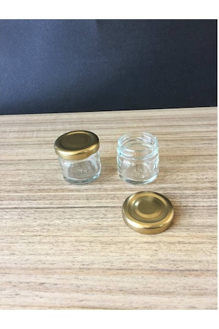 29 Cc Cam Kavanoz - 50 Adet - Gold Kapak. Mutfak.