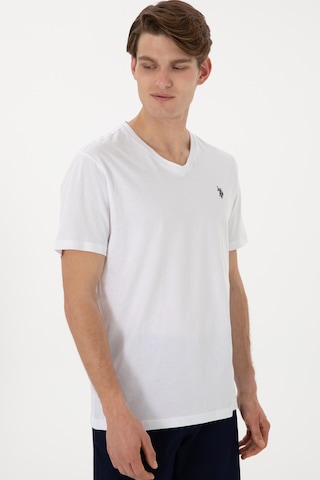 U.S. Polo Assn. Erkek Regular Fit V Yaka Siyah Basic Tişört 50298043-VR013