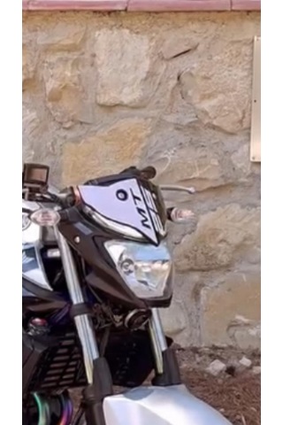 Mt-25 Ön Cam Yarım Motosiklet Sticker Etiket Modeli