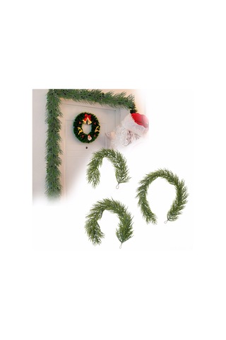 Ruicoo Noel Dekorasyonu Pe Yaprakları 150 Cm, Dışarıda/içerde Kullanıma Uygun, Saçma Saçma Görünüm, Kaliteli Ve Dayanıklı Yeşil Zemin Örgüsü