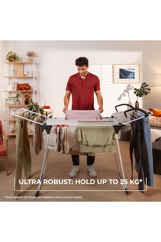 Vileda Premium 2in1 Masa Çamaşır Askılığı Alüminyum Teller Beyaz - 180 X 57 X 91 Cm Çok Renkli