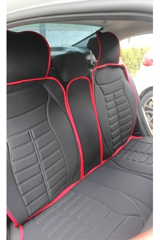 Volvo V60 Cross Country Oto Koltuk Minderi Ön Arka 5'li Takım Siyah Kırmızı Fivestar Scr