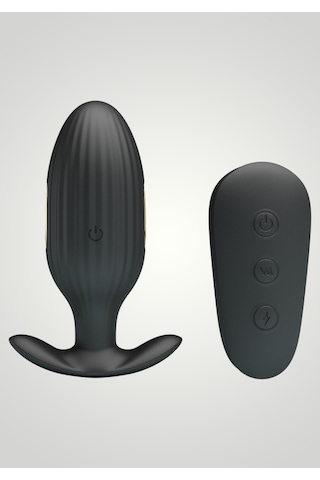 xShopum 9,2 Cm Kumandalı Titreşimli Ve Elektrik Şoklu Anal Plug