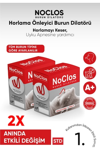 Noclos Nefes Açmayı Destekleyen Burun Dilatörü- Kırmızı 2'li