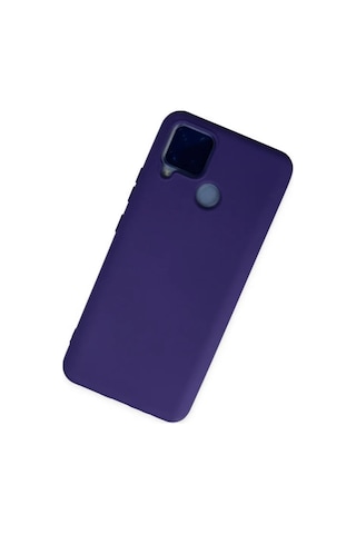 Jenerik Realme C15 Kılıf Nano İçi Kadife Silikon - Mor