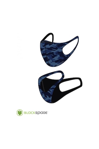 BLACKSPADE Unisex Koruyucu Maske Lacivert Kamo M