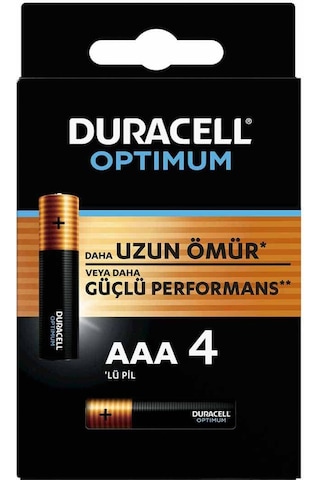 Duracell 4lü Optimum Aaa Kalem Pil