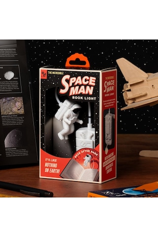 If Spaceman Astronot Figürlü 2 Led'li Klipsli Kitap Okuma Lambası Beyaz