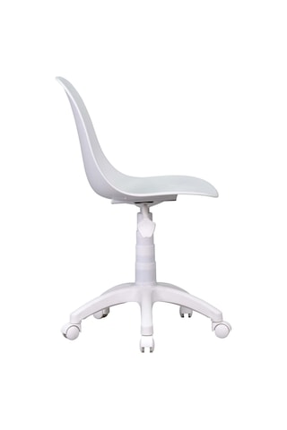 Vilinze Eames Çalışma Koltuğu Tekerlekli Ofis Sandalyesi Beyaz