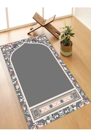 Diz Acıtmayan Yumuşak Süngerli Seccade Ve Namazlık Gri