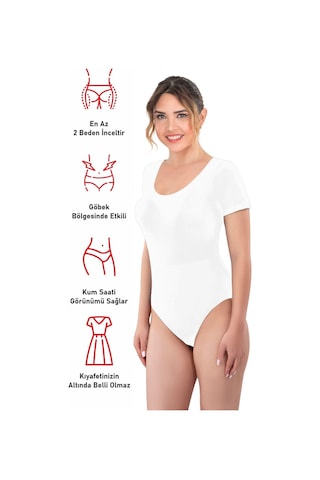 Beyaz Mı Emay 1926 Soft Yarım Kollu Body Beyaz
