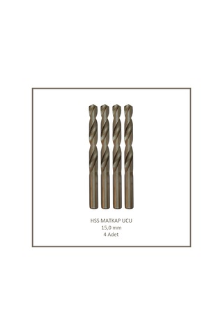 Hss Matkap Ucu 15 Mm, Metal, Ahşap, Plastik İçin 4 Adet