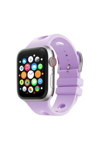 Watch 44mm Delikli Tasarım Mkst Krd-147 Silikon Kordon - Lila